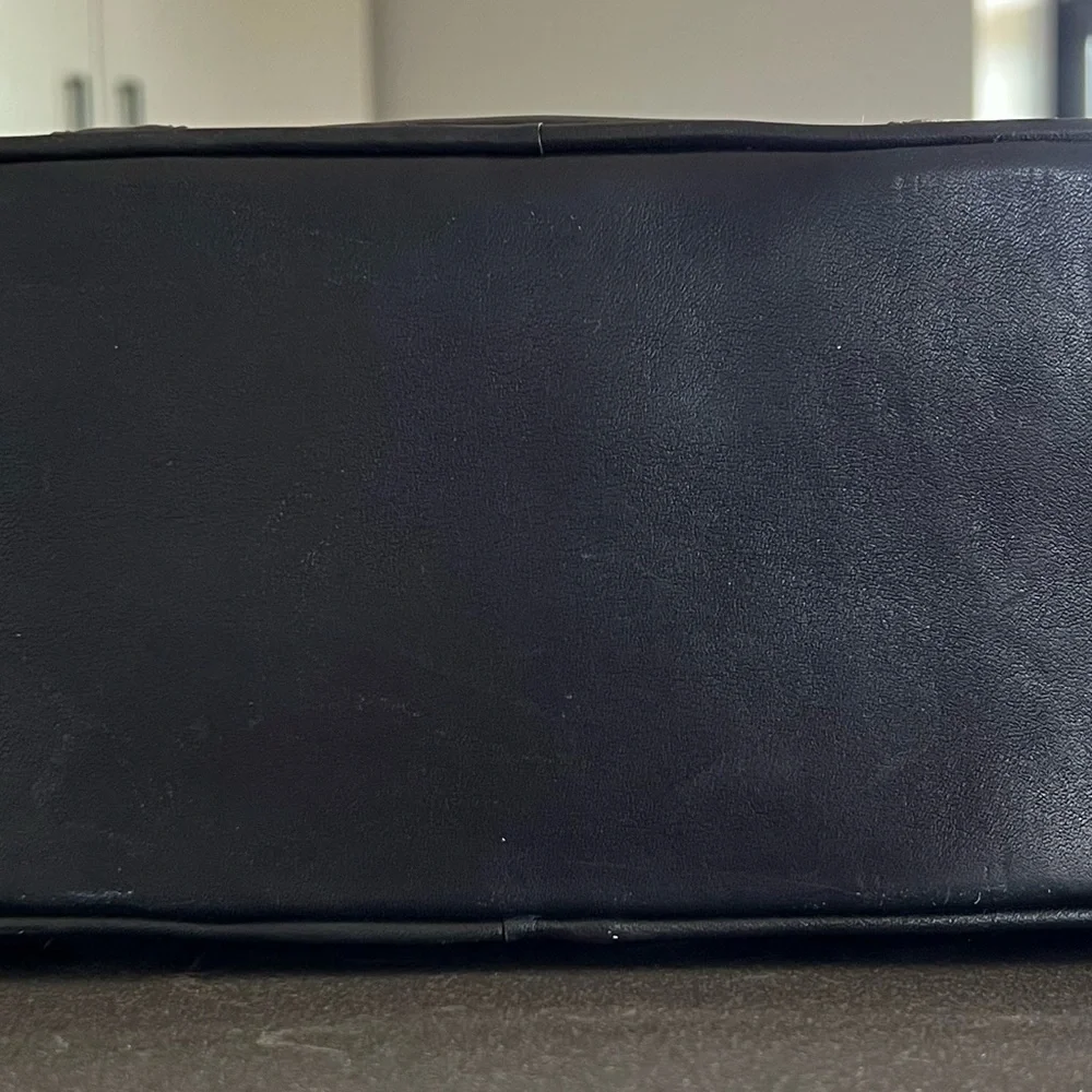 Coach Black Leather Briefcase/Computer Bag - Metropolitan model